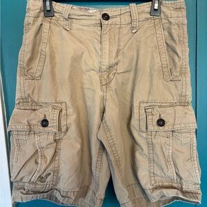 American Eagle Outfitters Beige Cargo Shorts 100% Cotton Size 31